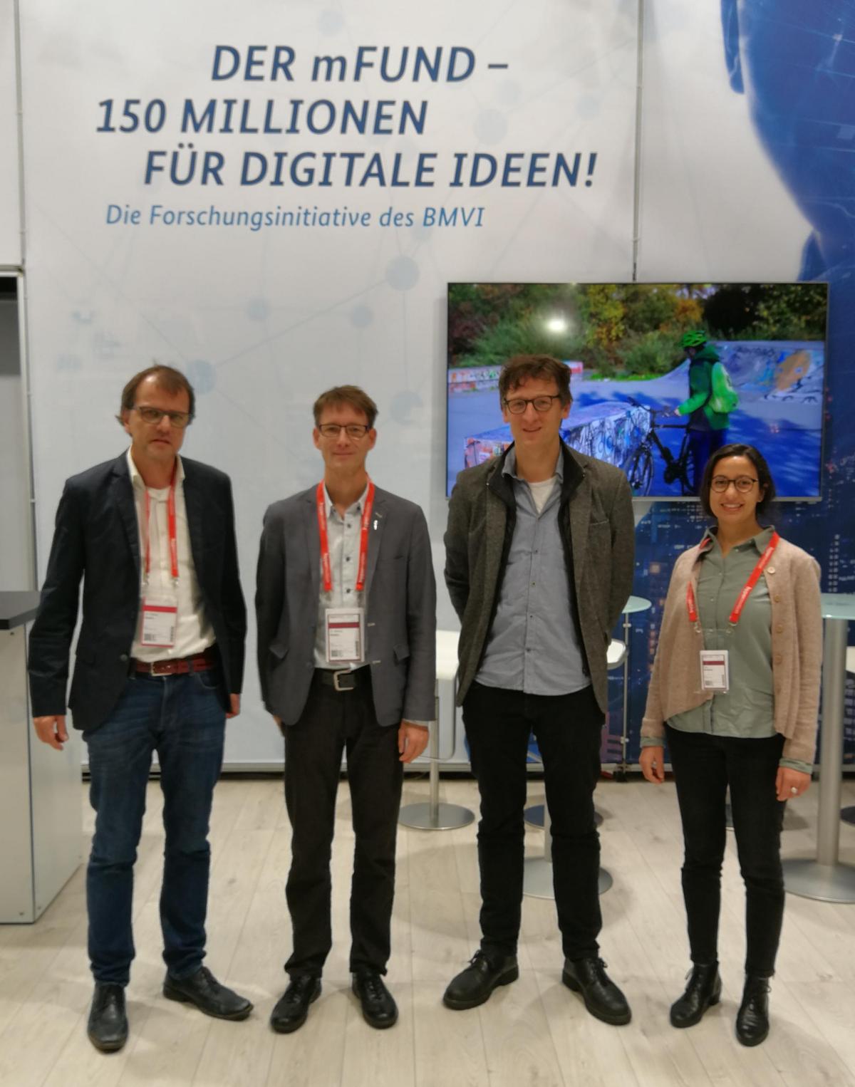 incora kickoff: Dr. Fabian Dosch (BBSR); Dr. Markus Neteler, (mundialis GmbH & Co KG), Prof. Dr. Stefan Fina (ILS); Dr. Hajar Benelcadi, mundialis GmbH & Co KG (from left to right)