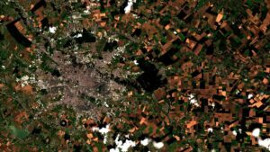 Bucharest vom Sentinel-2 Satelliten gesehen