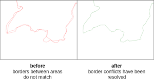 ECMWF GIS dissolve topological clean tool