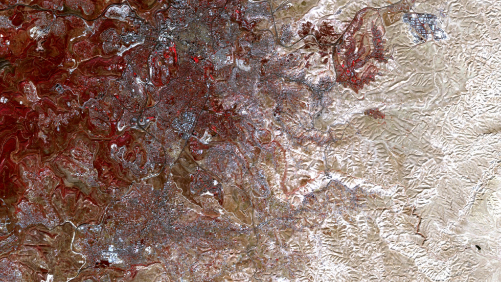 Satellitenbild des Monats Dezember 2021: Bethlehem und Jerusalem (Westjordanland und Israel)