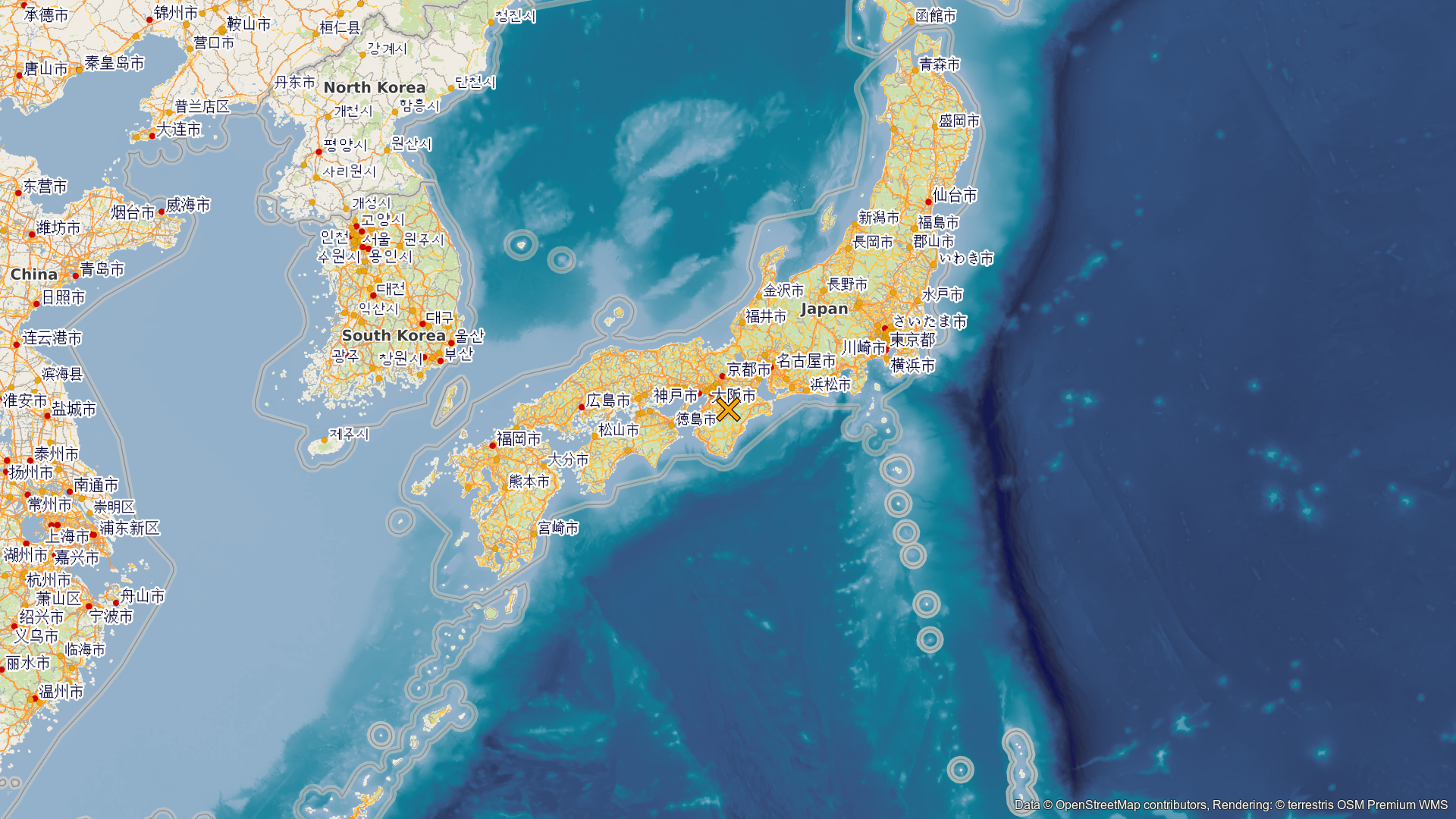 Satellite image of the month April 2024: Yoshino-yama (Japan) - geographical location