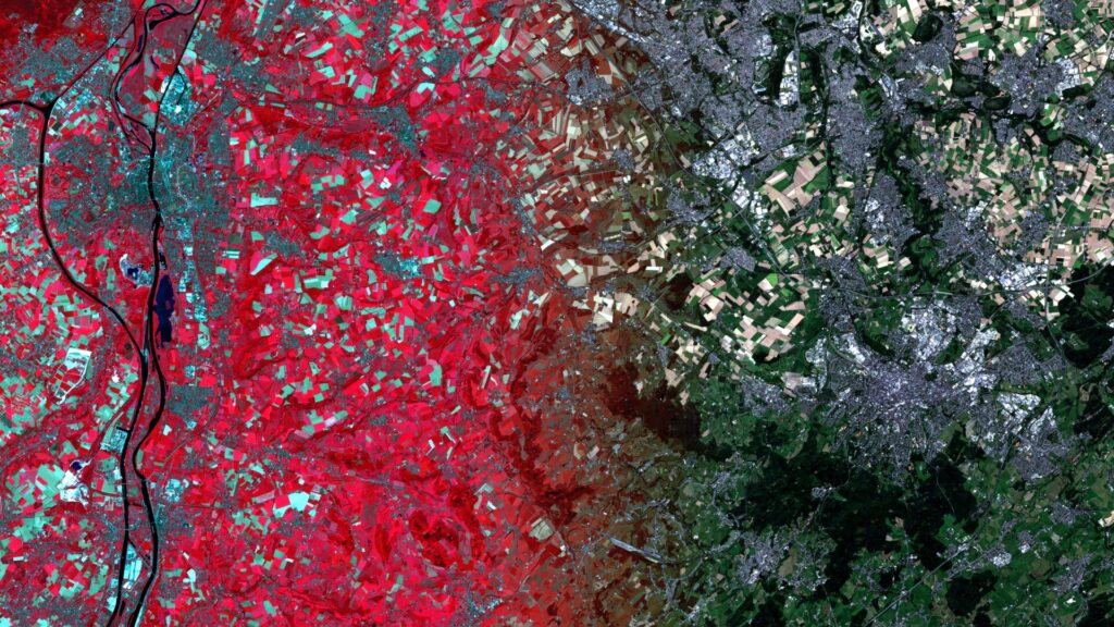 Satellitenbild Aachen Maastricht
