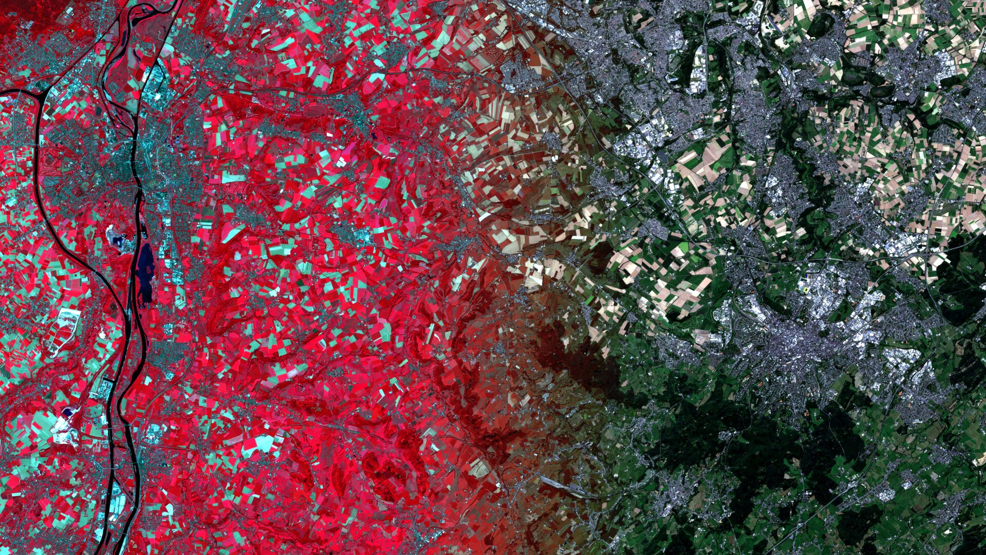 Satellitenbild Aachen Maastricht